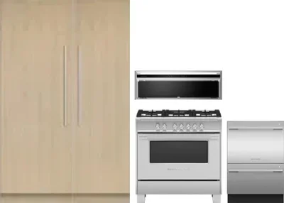 5 Piece Package Includes Refrigerator, Freezer, Range, Hood And Dishwasher